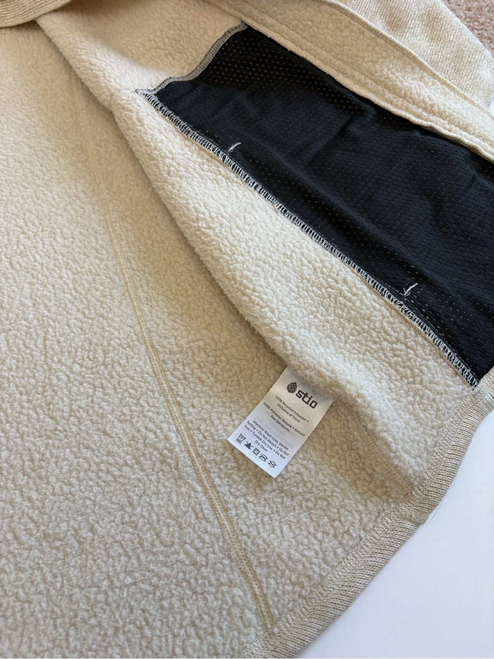 Stio Sweetwater Fleece Jacket Size Small Beige Full Zip - Picture 4 of 9